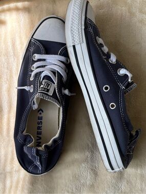 Converse Shoreline All Star Slip On Sneakers• size 8.5• Navy Blue🔥